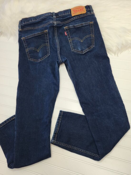 Levi's Men's Flex 511 Modern Slim Fit Stretch Pants Denim Jeans Dark Blue 34x32 - Picture 2 of 12